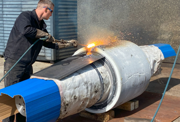 Removal-of-damaged-welded-on-sleeve-on-roller-press-shaft.jpg
