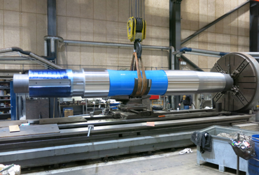 new rudder stock with perfect blue fit test.jpg