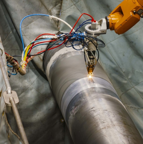 Laser Cladding on a shaft