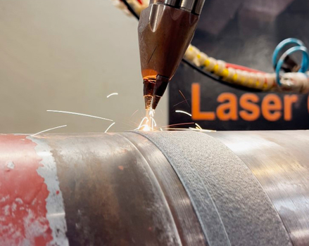 laser cladding af aksler og rorstammer