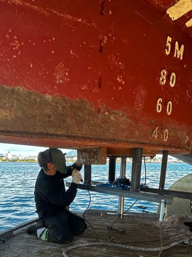 On-site repair on rudder