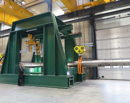 Our 27 meter lathe with a propeller shaft