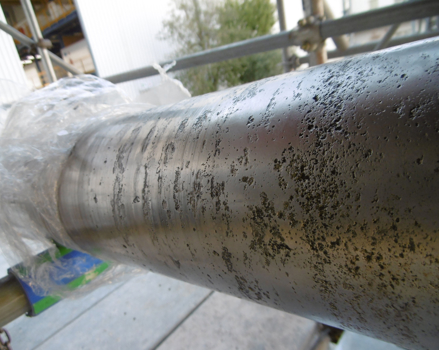 Pitting on propeller shaft